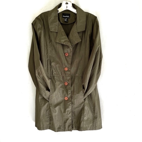 ShedRain Olive Green Rain Coat w Pockets Women’s Size S/M Lightweight & … - Picture 7 of 7